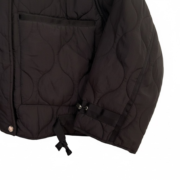 ZARA ZW Collection Black Water Repellent Quilted Puffer Jacket Medium NWT - Picture 4 of 13